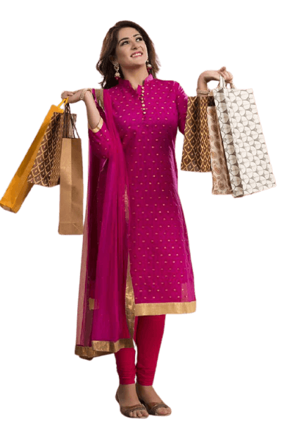 Person with shopping bags
